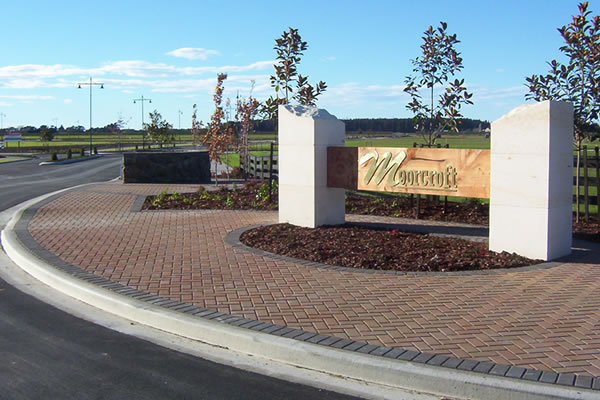 Commercial Paving - 'Moorcroft' Subdivision paving, Kaiapoi.